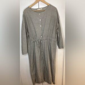 Maiwa Light weave cotton dress med/lg black and white